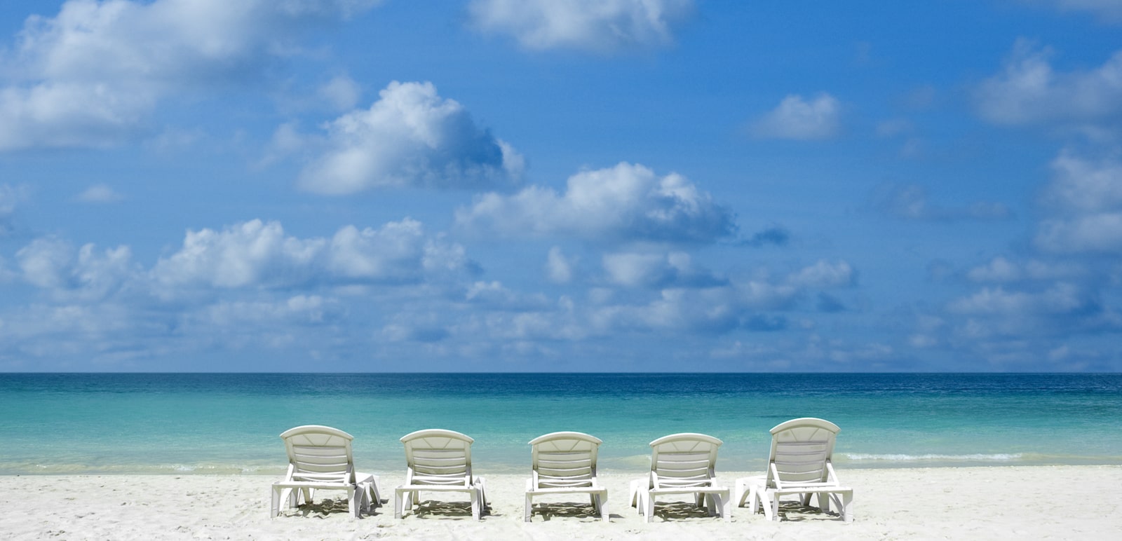 Beach Chairs by the Ocean
